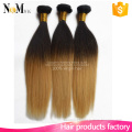 Silky Straight Wave ombre bundles 100% remy human hair extension for china sale